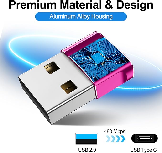 𝟒𝐏𝐚𝐜𝐤 𝐔𝐩𝐠𝐫𝐚𝐝𝐞𝐝 USB to USB C Adapter,Type-C Female to A Male Car Charger OTG Converter for Apple Watch Ultra 8 9 10,iPhone 16 15 14 13 Pro Max,Samsung S24,Nintendo Switch,AirPods,iPad,Car