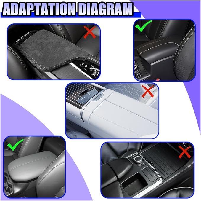 Furry Cow Print Armrest Cover for Car, Soft Plush Center Console Cushion Pad, Car Arm Rest Box Protector for Women Men, Universal Auto Decorative Accessories for Cars Trucks SUVs(Cow)