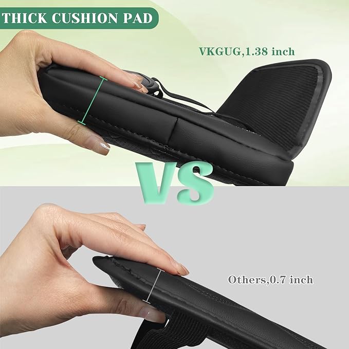 Center Console Armrest Cover Compatible with Honda CRV 2023-2025 Leather Middle Console Arm Rest Box Protector Cushion Padding with Side Pockets Anti-Scratch Black