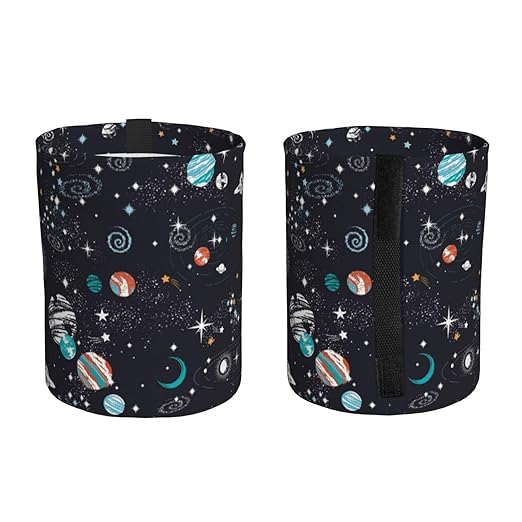 Space Galaxy Constellation Car Trash Can Leak Proof Hanging Waterproof Garbage Can Multipurpose Trash Bin for Car SUV Front Seat Headrest Collapsible and Portable Storage Pocket