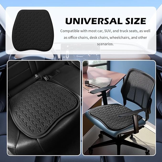 2026 New Gel Car Seat Cushions for Driving,Breathable & Non-Slip Car Seat Pads for Pressure Relief,Universal Driver Seats Cushion as Cars Accessories Interior for Most Vehicles