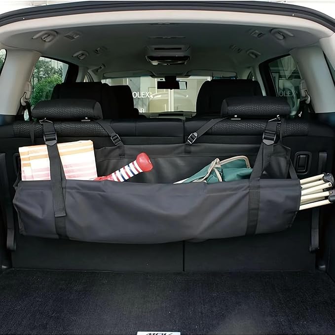 Car Trunk Hanging Organizer for Nissan Rogue 2014–2025 2026 Backseat Storage Bag Foldable Cargo Organizer for Camping, Road Trips, Kids’ Gear, Groceries,101 * 31cm