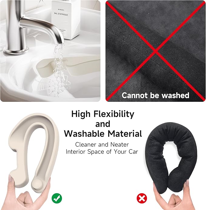 Givifive Car Seat Gap Filler Set of 2, Soft Foam Multifunctional Seat Side Gap Filler with Organizer & Hook Function, 3in1 Gap Stopper Universal Fit Car SUV Truck Fill The Gap Between Seat & Console
