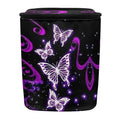 BIGCARJOB Purple Butterfly Car Trash Bin Bags Hanging Accessories Storage Bag for Women Girly Cute Butterfly Car Trash Can with Lid Collapsible Reusable Bin