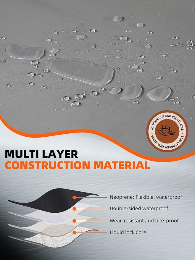 KIGEMOS Car Seat Towel Cover, Waterproof, Sweatproof, Non-Slip Protector – Dual-Layer Microfiber Terry – Universal Fit for Cars, Trucks, SUVs – Branded Embroidered Design (Gray, 1 Pack)