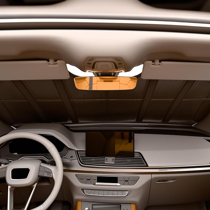 Autotech Park Foldable Sunshade Compatible with 2006-2013 Lexus is Sedan (NOT Compatible with Lexus RX, ES), Sunshade with Metal Reinforced Structure, Maintain Cool Interior and Save Space