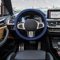 Elastic Stretch Steering Wheel Cover, Car Wheel Cover, Universal 15 Inch Car Steering Wheel Protector, Interior Accessories Microfiber Breathable Ice Silk Steering Wheel Covers for Car (Blue)