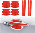 8PCS Carbon Fiber Handle Protectors - Anti Scratch Car Stickers, Universal Paint Guard Cover, Door Handle Cup Protective Film
