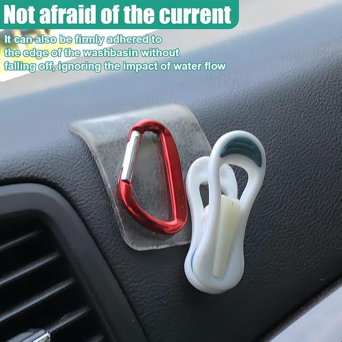 Sticky Gel Pads, Double Sided Adhesive Pads, Removable Traceless Gripping Pad, Washable Reusable Transparent Anti Slip Pad for Car Dashboard Office Home DIY Craft (5PCS)