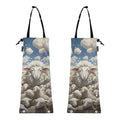 ALAZA Hanging Car Trash Bags Garbage Bag Trash Can for Back Seat Small Sheep 2 Washable Storage Bag Retractable 2 Pack