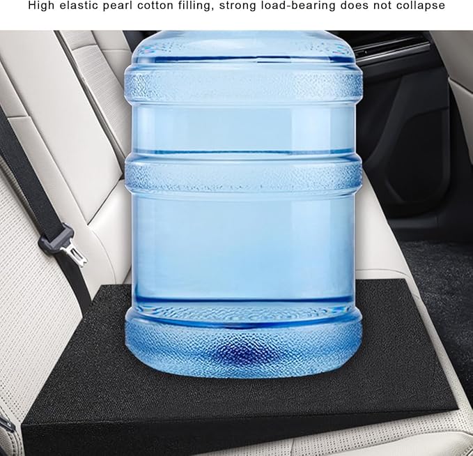 Auto Seat Wedge Leveling Cushion, Truck Driver Heightening Seat Pad Wedge Booster, Angled Design Car Seats Office Chairs Cushion for Sciatica Tailbone Pain Relief (1 PCS)