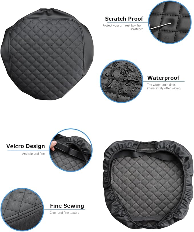 INTGET Center Console Cover for 2013-2018 Dodge Ram 1500 2500 3500 & 2013-2026 Ram 1500 Classic/2500/3500 Accessories Interior Middle Armrest Arm Rest Cushion Protector(Fit for Jump Seat Console)