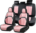 Coverado Car Seat Cover, Cover for Cars Full Seat, Premium Leather, Universal Fit Waterproof Seat Protectors, Car Seat Cushion Non-Slip for Most Cars-Blackpink