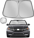 Fonowka Windshield Sun Shade for 2011-2017 Honda Odyssey(Not Fit Touring Elite) Minivan Foldable Sunshade for Front Window Blocks UV Rays and Heat Automotive Interior Protector Custom Fit Accessories