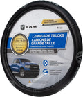Plasticolor 006789R01 RAM Larger-Sized Truck Gray Ram Logo Steering Wheel Cover