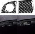 NVCNX Real Premium Carbon Fiber for Chrysler 300 Accessories 2015-2023 2016 2017 2018 2019 2020 2021 2022 S/C/Limited/Touring Dash Passenger Side Storage Box Handle Cover Interior Trim Sticker 2PCs