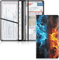 Fire Water Flame Dragon Animal Car Registration and Insurance Holder Vehicle Glove Box Organizer Car Accessories Wallet Case for Women Men 202a0794