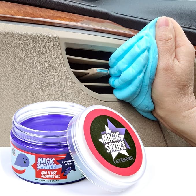 Magic Spruce Car Cleaning Gel Detailing Putty Interior Cleaner 2 Pack Car Slime Pc Laptop Computer Detail Tools Cleaning Accessories Stocking Stuffers for Men Women for Gifts for Men Women