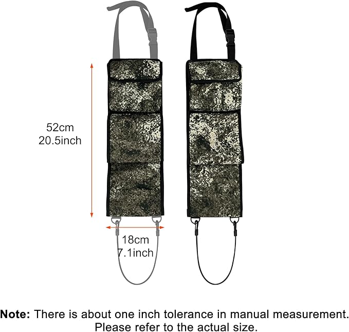 MYDAYS Seat Back Gun Rack, Gun Sling Bag, Camo Front Seat Gun Organizer Holder for Hunting Rifles/Shotguns