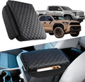 Thickened Armrest Cover Fit for Toyota Tacoma 2024 2025 2026 & 4Runner 2025 2026 Center Console Cover Accessories, Arm Rest Covers Lid Cushion Pad with Pockets Storage Bag