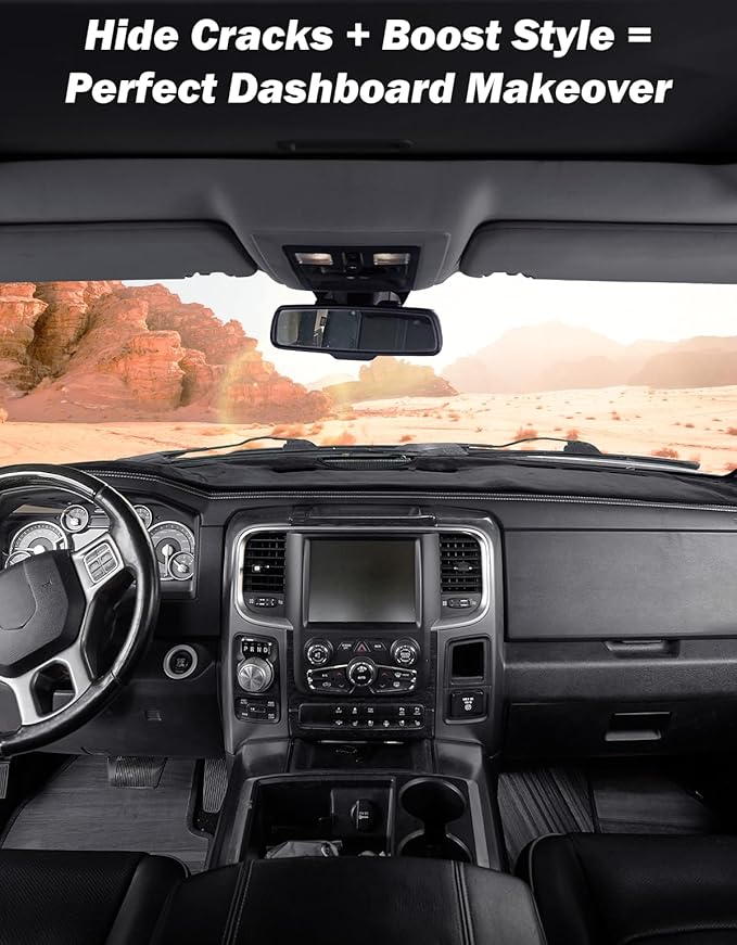 JOYTUTUS Dash Cover Dashboard Cover Mat Compatible with 2010-2018 Ram 1500 2500 3500 & 2019-2024 Ram 1500 Classic Model, Car Interior Dash Covers, Dash Board Cover Dashmat for Car Trucks