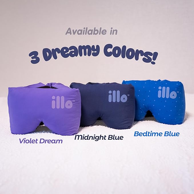illo Wearable Pillow Sleep Mask | Soft Mulberry Silk Blackout Women Sleeping Eye Mask | Best for Her Home Bed Work Camping Airplane | Great Birthday Gift for Mom Sister Grandma Girlfriend & Teacher