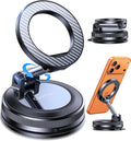 Coolpow【Newest Vacuum Magnetic Phone Holder for Car Phone Holder Mount【Movable Vacuum Suction】 Magsafe Car Mount Cell Phone Holders for Your Car Accessories Interior for Women Men for iPhone 17 16 15