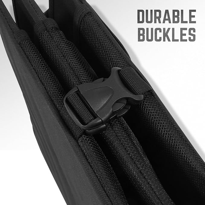 DNA Motoring Trunk Organizer for Car, 60L Large Capacity Foldable Trunk Organizer, Multi Compartment Car Trunk Organizer for Women Men, Black, TOOLS-00419