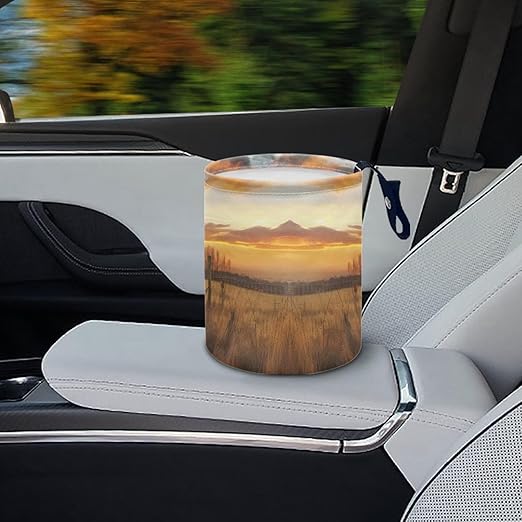 Horse Car Garbage Can Mini Car Trash Bin Car Organizer Car Storage Bag Waterproof Portable Men Accessories Car Decor