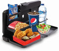 VaygWay Foldable Car Food Tray Holder Multi- Functional Portable Auto Food and Drink Tray – Black Eating Organizer Backseat Car Tray – Kids Table Holder Desk- Laptop, Meal (1 Pk Black)