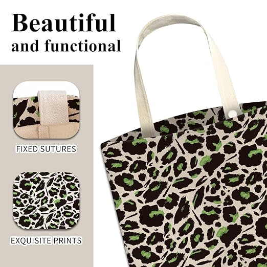 Car Trash Can, Cute Car Trash Bag, Hanging Car Organizer and Storage Bag, Trash Bin for Car Accessories, Vehicle, Travelling, Camping Black Green Leopard