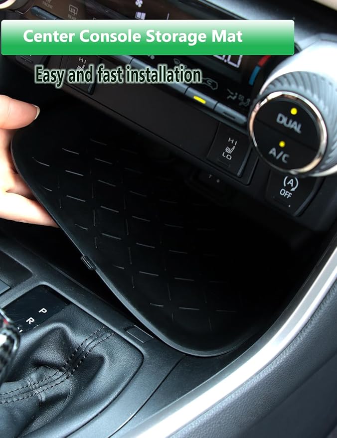 HZCZLO Organizer Tray Compatible with Toyota RAV4 2023 2022 2021 2020 2019 Accessories Passenger Storage Insert Mat,Storage Insert Mat Storage Organizer for Toyota RAV4 3Pcs