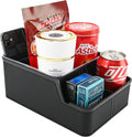 keketuohai Car Storage Organizer Between Seats,Center Console Armrest Storage Box Back Seat Organizer with Small Compartment Car Interior Storage Box,Cup Holder Tray with Non-slip Mat(Black)