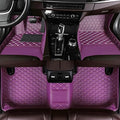 Custom Leather Car Mats, Vehicle-Specific Fit All-Weather Floor Mats, 100% Waterproof Anti-Slip Durable Protection for SUV Truck Sedan, Precision Tailored Protection (Purple)