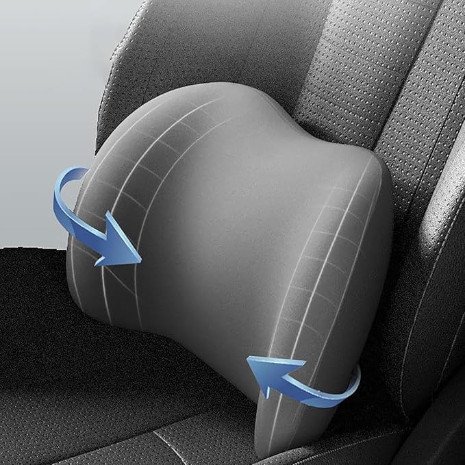 Car Headrest & Lumbar Support Cushion for Toyota Camry 2015-2025, Ergonomic Memory Foam Seat Headrest Neck Rest Cushion Breathable Soft Comfortable for Driving Fatigue Relief,C/Brown