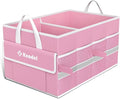 K KNODEL Car Trunk Organizer, Collapsible Car Trunk Storage Organizer, Car Organizer and Storage for SUV, Truck, Sedan (Small, Pink)
