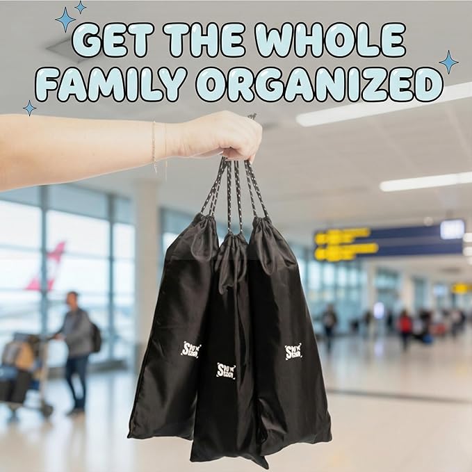SKY STASH Airplane Seat Organizer to Clip onto Airplane Seat Pocket | Travel Essentials Accessory with Improved Universal Compatibility (15 x 9 Inches)