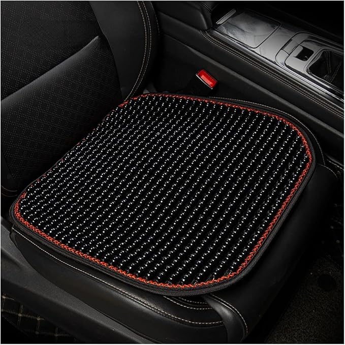 Car Seat Chair Back Cushion for Toyota RAV4 Prime 2025, Wooden Beads Ventilate Mesh Lumbar Brace Strong Durable Relieve Fatigue Summer Interior Accessories,C-Seat pad