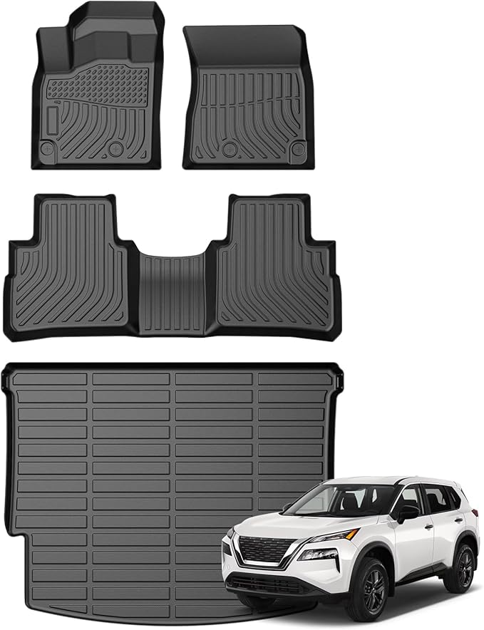 Cartist Floor Mats & Cargo Liner Custom Fit for Nissan Rogue 2021-2025 2026 (NOT for Rogue Sport) Accessories All Weather Cargo Liners Carpet Protection TPE Odorless