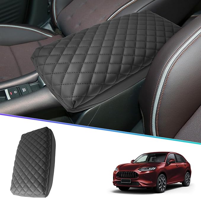 SHAOHAO Center Console Cover for 2023 2024 2025 Honda HR-V Accessories Armrest Cover 2023 2024 2025 HR-V (LX, EX-L, Sport) Car Console Arm Rest Soft Pad Lid Protection 2024 2025 HRV Scratch Ressitant