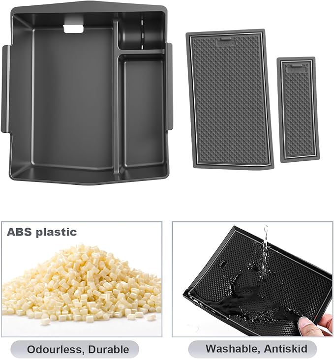SKTU 2-Pack for 2025 2026 Subaru Forester Center Console Organizer for 2025 2026 Subaru Forester Console Tray & Hidden Storage Box Subaru Forester 2025 2026 Accessories ABS Durable