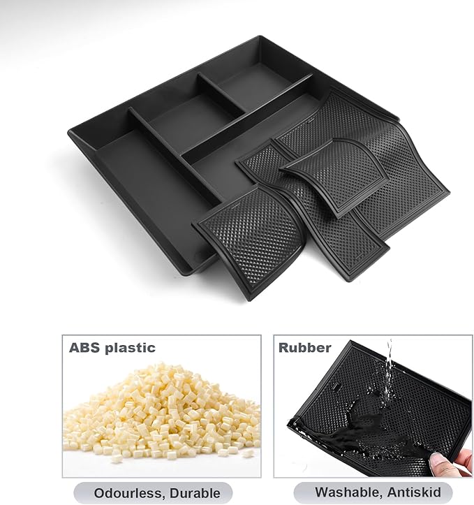 SKTU for 2024 2025 2026 Tesla Cybertruck Center Console Organizer 2024 2025 2026 Cybertruck Co-pilot Gloves Storage Box Cybertruck Accessories 2024 2025 2026 Cybertruck Passenger Side Glove Box