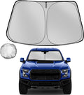Fonowka Windshield Sun Shade for 2015-2020 Ford F150 Foldable Sun Sunshade for Car Front Window Blocks UV Rays and Heat Automotive Interior Protector Custom Fit Accessories