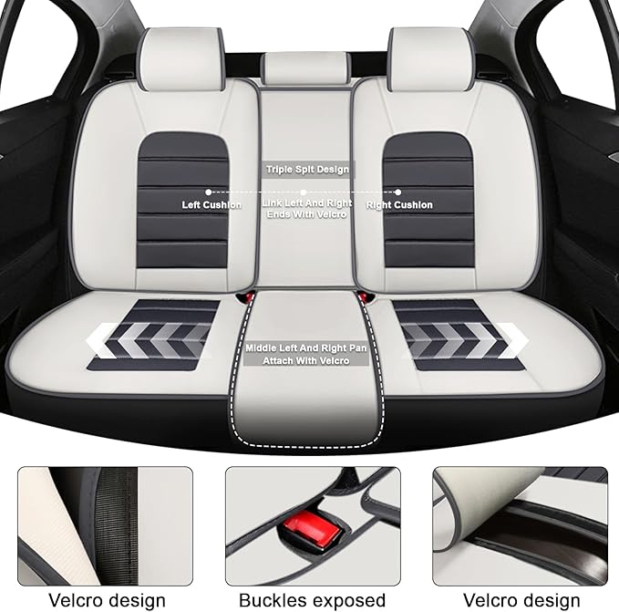 AREKA 5 Seat Covers for Subaru Crosstrek 2016-2026 Breathable Car Seat Covers,Anti-Slip Waterproof Car Seat Protectors with Airbag,Automotive Vehicle Cushion with Storage Pockets (Standard,Gray)