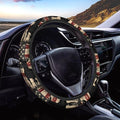 SEANATIVE Deer American Flag Car Steering Wheel Cover for Women Breathable Anti Slip Auto Steering Wheel Covers fit Standard Size 15inches