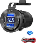 12V USB Car Socket, 3-Port Marine Aluminum USB Quick Charge Waterproof Cigarette Round USB C 12V Outlet for Car Golf Cart Boat Marine Bus Truck RV Marine Motorcycle etc(2QC+1PD(1Pack))