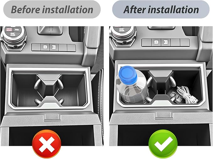 SKTU for 2025 2026 Toyota 4Runner Accessories Cup Holder for 2025 2026 Toyota 4Runner Central Control Cup Holder 4Runner 2025 2026 Accessories Durable Rubber Center Console Cup Pad