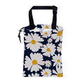 KXWQTRDD Car Trash Bag Chamomile Flower Hanging Drawstring Car Organizer and Storage Bag with Adjustable Buckle Canvas Garbage Bin for Back Seat or Hanging Headrest Car Decor Road Trip Essentials