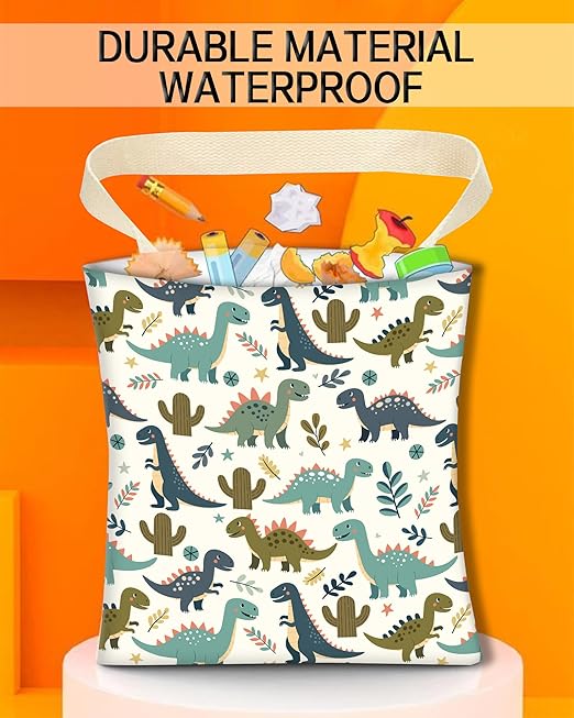 ANKVRP Car Trash Can, Durable Hanging Car Trash Garbage Bag, Cute Automotive Garbage Cans Organizer, Cute Green Dinosaur