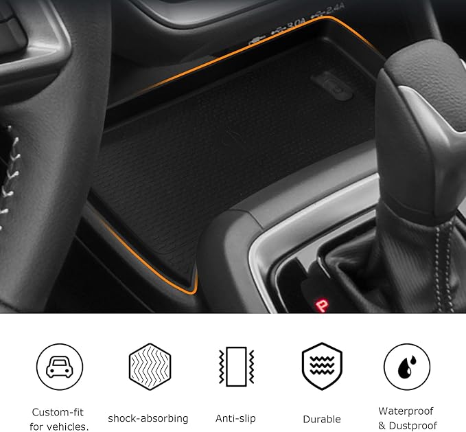 Wireless Charging Protective Pad For Subaru Crosstrek 2026 2025 2024 Car Accessories Wireless Charger Anti-Slip Mat Cordless Charger Heat Insulating Silicone Material Non Slip Waterproof Easy to Clean